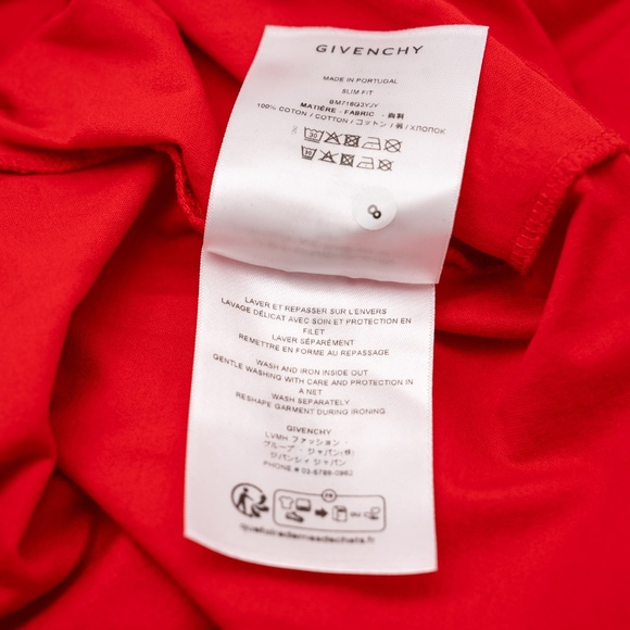 size 5XL Givenchy Red T-Shirt Dragon Slim Fit - Picture 7 of 7